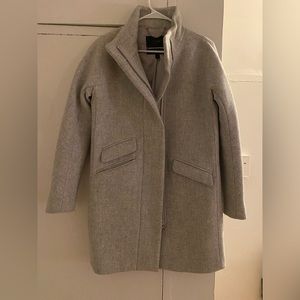 Size 2 Jcrew Cocoon Coat in Italian Stadium Cloth, color heather gray